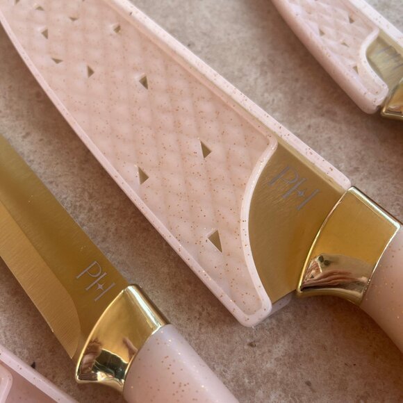 Paris Hilton Gold/pink knives NEVER USED - Fast Shipping - Picture 2 of 5